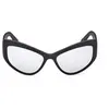 Lunettes Adidas OR0089 noir mat avec verres à effet miroir gris femme