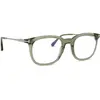 Lunettes de vue Tom Ford 5904-B Lunettes Graduate pour Homme de Forme Carrée - Couleur 096 Vert Foncé Brillant - Calibre 50