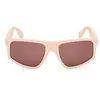 Lunettes Adidas OR0108 rose perlé verres à effet miroir bordeaux