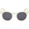 Lunettes Adidas OR0106 blanc crème verres fumés