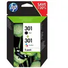 HP 301 pack de 2 cartouches d'encre noir/trois couleurs authentiques