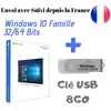 Clé USB Bootable 8GO Windows 10 famille + Licence