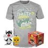 Funko Looney Tunes - Pop N° 309 Sylvester & Tweety Flocked Se + T-Shi...