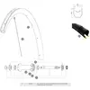 Rayon Mavic Spoke 1Ft+1 Sat Inx BK / Y 285/291 mm