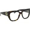 Lunettes de soleil Gucci  GG1846O Cadres Optiques, Havana/Transparent, 54 mm