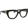 Lunettes de soleil Gucci  GG1847O Cadres Optiques, Havana/Transparent, 53 mm