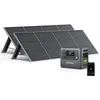 AFERIY Générateur Solaire 2400W avec 2×200W Panneau Solaire,Centrale Électrique + Panneau Solaire Pliable avec Ports USB, IP65