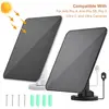MOOHOP 2PCS-Panneau solaire-pour camera de surveillance solaire Arlo Pro 4, Arlo Pro 5S, Pro 3, Ultra 2 et Ultra,câble de charge 3 m,IP65