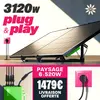 Kit Plug and Play 4 panneaux photovoltaïques 3120W + onduleur + suppor...