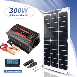 AUTREMENT Panneau solaire kit complet 300W 18V Flexible solar cell hau...Vendu parcdiscount