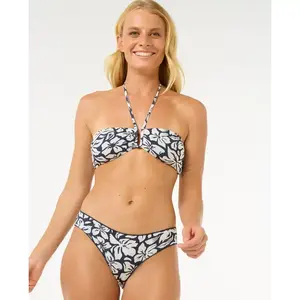 Rip Curl - Women's Las Flores Cheeky Hipster - Bas de maillot taille XL, gris/bleu pas cher