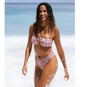 Rip Curl - Women's Las Flores Bandeau - Haut de maillot taille XL, multicolore pas cher