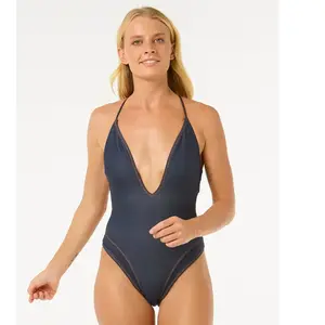 Rip Curl Maillot de bain une pièce brésilien Dalias Denim 2XS pas cher