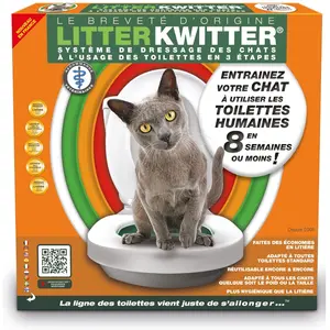 LitterKwitter Kit D'initiation Pour Usage Des Wc Litter Kwitter Pour Chats pas cher