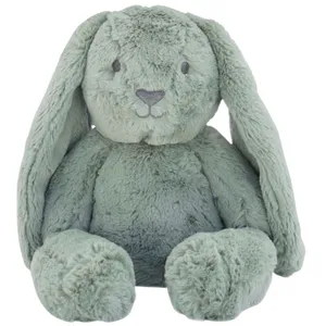 Peluche ultra douce lapin VERT BB&Co pas cher