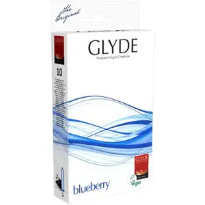 Comparateur de prix : GLYDE Préservatifs parfumés Vegan (Couleur : MYRTILLE/BLUEBERRY)