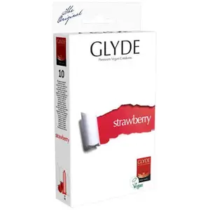 Comparateur de prix : GLYDE Préservatifs parfumés Vegan (Couleur : FRAISE/STRAWBERRY)
