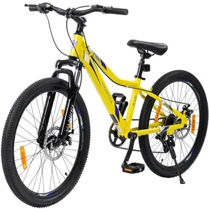 Vélo Enfant VANKEL 24 Pouces   VTT 6 Vitesses Garçon/Fille 8 à 12 Ans ...