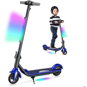 E-RIDES Trottinette électrique Enfant 6-12ans - Vitesse 12km/h - Autonomie 7Km - Écran LCD - Lumière Avant - Poignées Confortables- BleuVendu parcdiscount