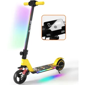 ELSCOOT Trottinette électrique Enfants Avec Amortisseurs- Néons coloré... pas cher