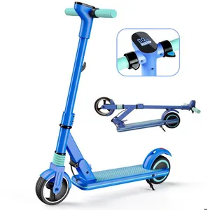 Trottinette Electrique Enfant ELSCOOT S3 Pliable - Léger Ultra Portable - écran LCD - 130W - 8 km - Pour 6 à 12 ans- BleuVendu parcdiscount
