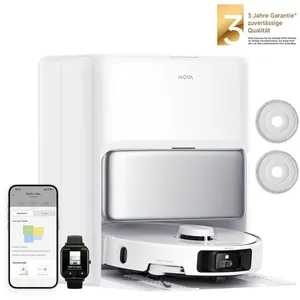 Comparateur de prix : MOVA P50 Pro Ultra Aspirateur Robot Laveur - Lingette Adaptative Aspir...