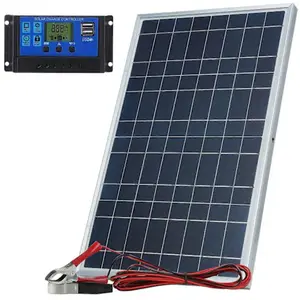 Andiamo Chargeur De Panneau Solaire 10w 12v Avec Contrôleur 10a, Adapt...Vendu parmanomano