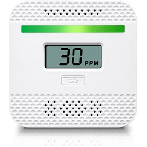 Détecteurs de monoxyde de carbone, détecteur d'alarme de CO portable avec écran LCD numérique , alarme de alimentée par batterieVendu parcdiscount