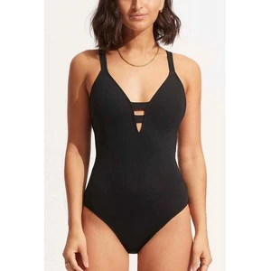Maillot de bain 1 pièce plongeant - Noir SeafollyVendu paramazon