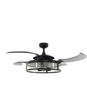 Beacon Lighting Fanaway 212927 Ventilateur de Plafond, Métal, E27, 60 W, Noir, diametre 122 cmVendu parluminaire