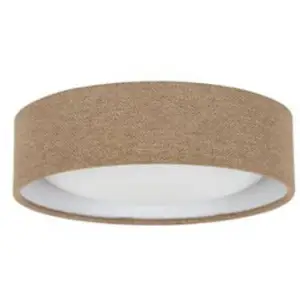 Beacon Lighting Beacon plafonnier Uno, beige, textile, Ø 25 cm, GX53 pas cher