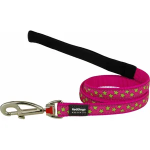 CHADOG RED DINGO Laisse pour Chien Confort Rose Etoiles Vert 1,20 m 15 mm pas cher