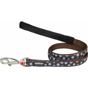 Red Dingo - Laisse Design pour chien - Marron pois bleus Unique pas cher