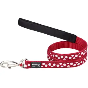 Red Dingo - Laisse Design pour chien - Rouge pois blancs Unique