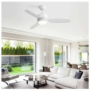 Comparateur de prix : OKMYHOME Ventilateur de plafond 46' (117 cm) avec éclairage led - 3 pa...