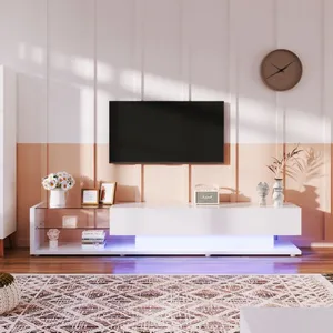Meubles TV, buffets bas - REDOM - Cloisons vitrées et éclairage LED va... pas cher