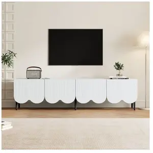 KoDise Tables basses rondes gigognes - Lot de 2 - Plateau en placage d... pas cher