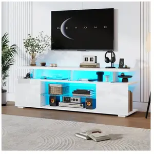 MODFU Lit avec rangement 140 x 200 cm Lit avec tiroirs - Gris pas cher