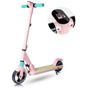 EROLLERRUN Trottinette Electrique Rose Pliable 130W, 14 Km-h Pour Les Enfants De Plus De 120 cmVendu parcdiscount