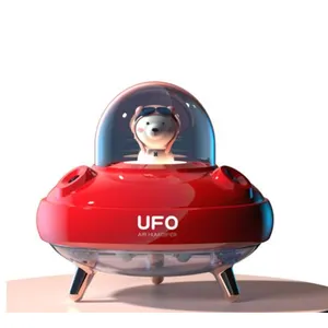 Comparateur de prix : Humidificateur d'air UFO Mini Veilleuse FONGWAN Rechargeable pour Bébé - Rouge 400ml