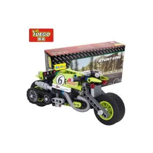 Bloc de construction jouets sauter haut moto tout-terrain vert 58408 pas cher