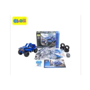 Bloc de construction jouets Biaozhi voiture tout-terrain bleu 58404 pas cher
