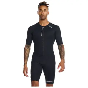 Comparateur de prix : 2XU Aero Maillot de bain zippé à l'avant pour homme Noir/blanc Taille S