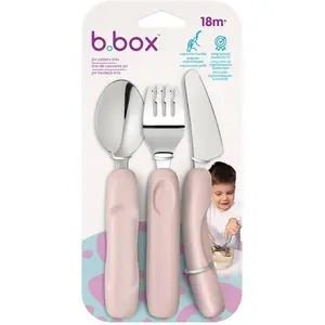 B.Box Set de couverts bébé en inox Blush pas cher