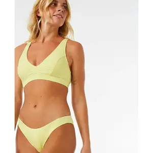 Rip Curl - Women's Premium Surf Cheeky Pant - Bas de maillot taille L, jaune