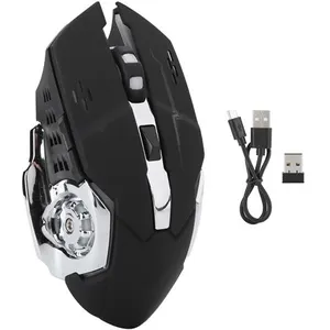 Comparateur de prix : Souris sans Fil de Jeu rechargeable à LED Optique USB 2,4GHz Noir
