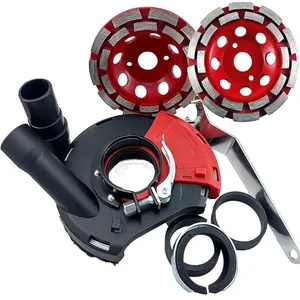OKUMGGYJ 2x meules diamantées 125 premium chape béton + hotte d'aspira... pas cher