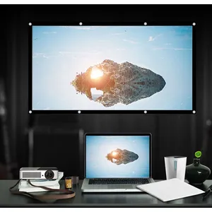 ZULBCEO 1 écran de projection portable pliable sans pli blanc 16:9 (12...Vendu parcdiscount