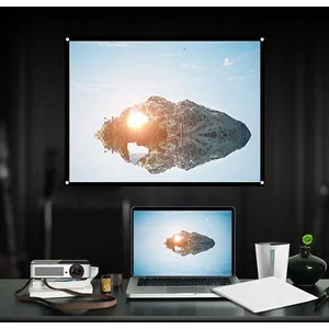 ZULBCEO 1 écran de projection portable pliable et infroissable blanc 4:3 (60 pouces)Vendu parcdiscount