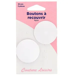 Boutons auto couvrant nylon 38 mm à recouvrir vêtements couture mercer... pas cher